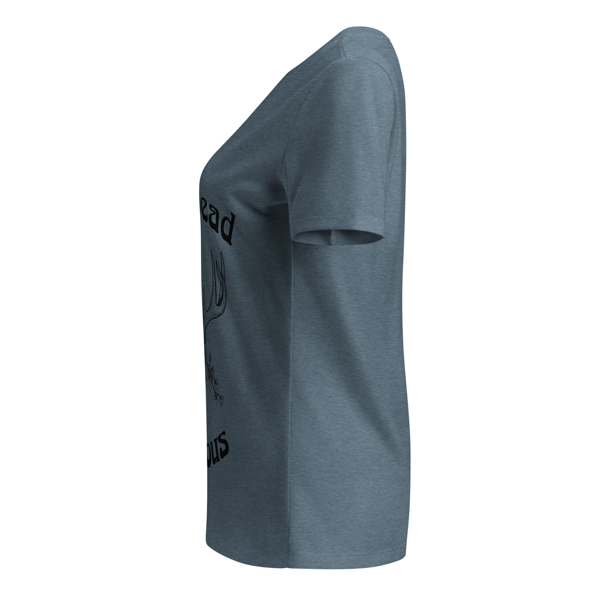 Drop Dead Gorgeous Deer Skull V-neck T-shirt - Image 8