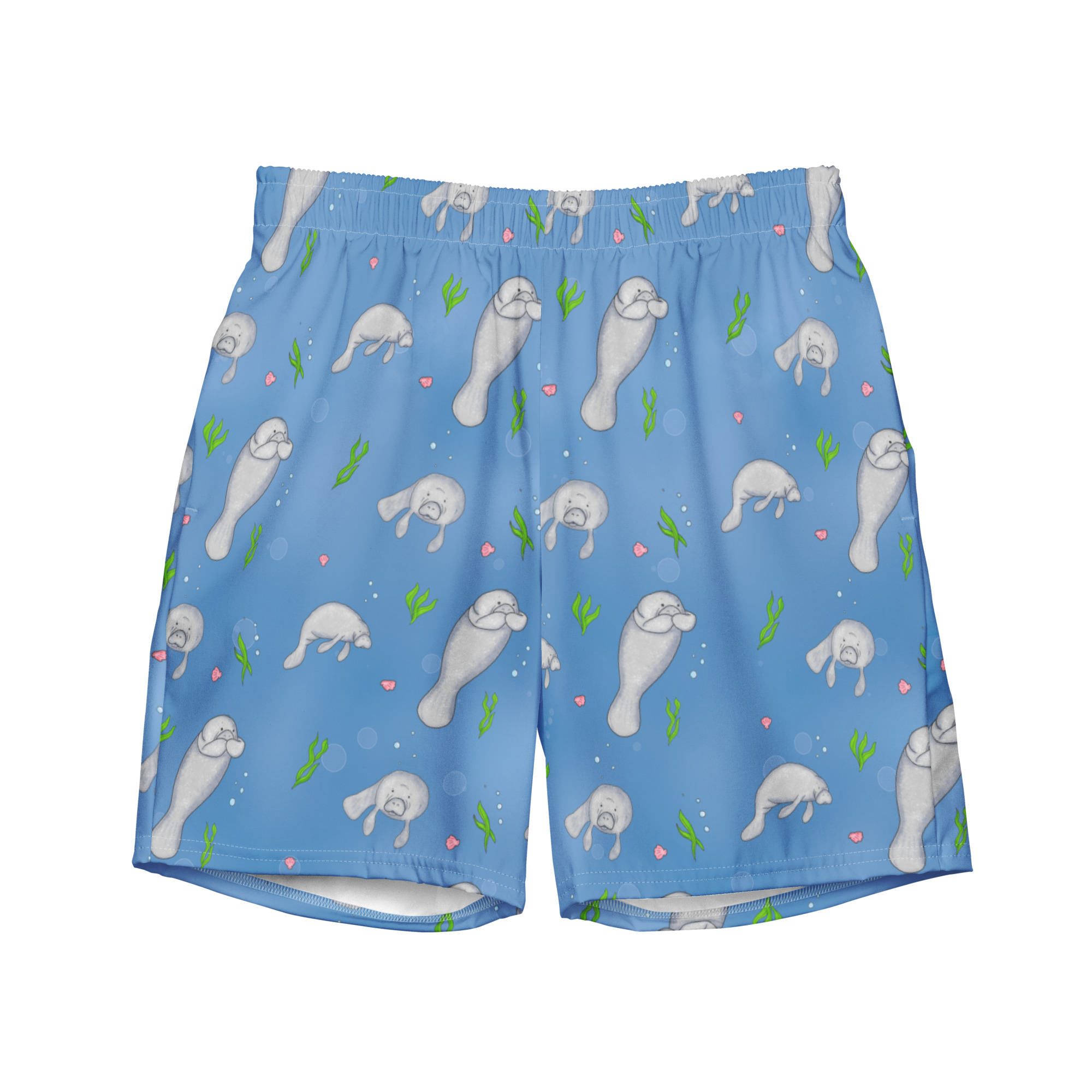 Light Blue Manatee Swim Trunks - Image 6