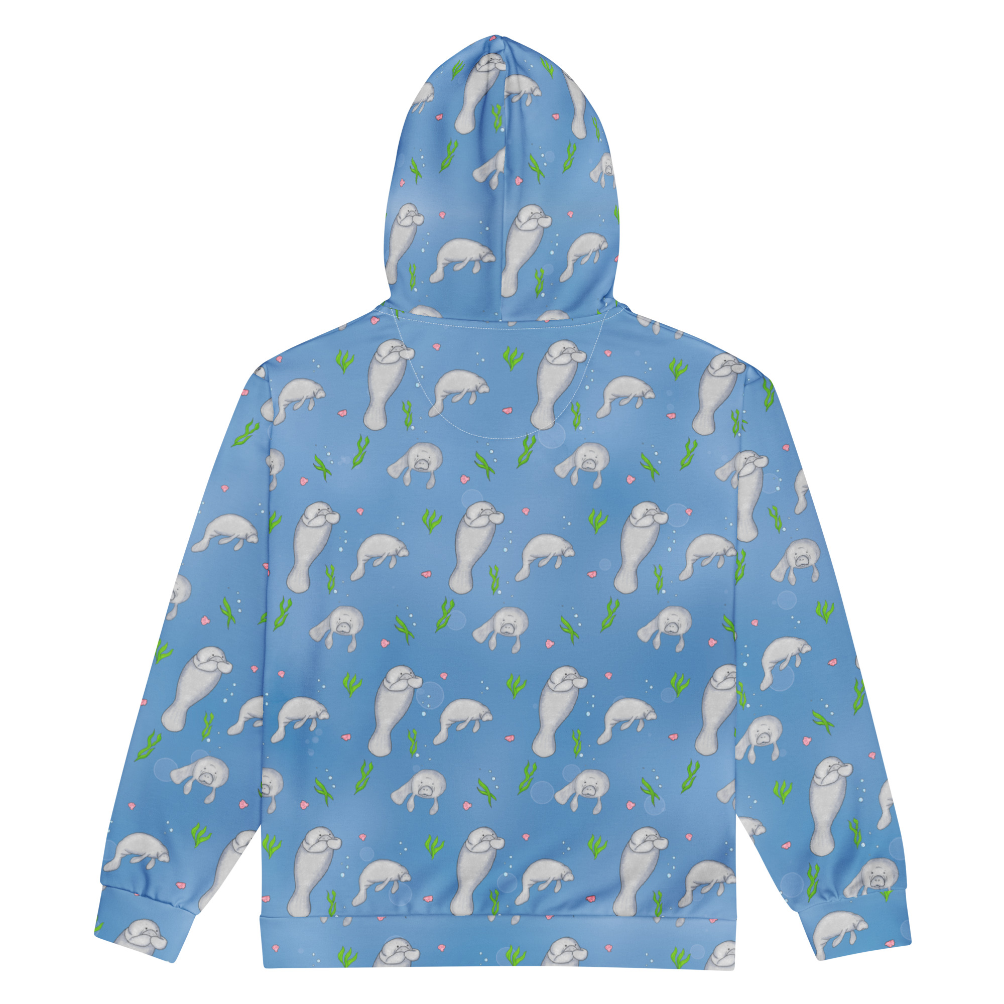 Manatee Patterned Zip Hoodie - Image 11