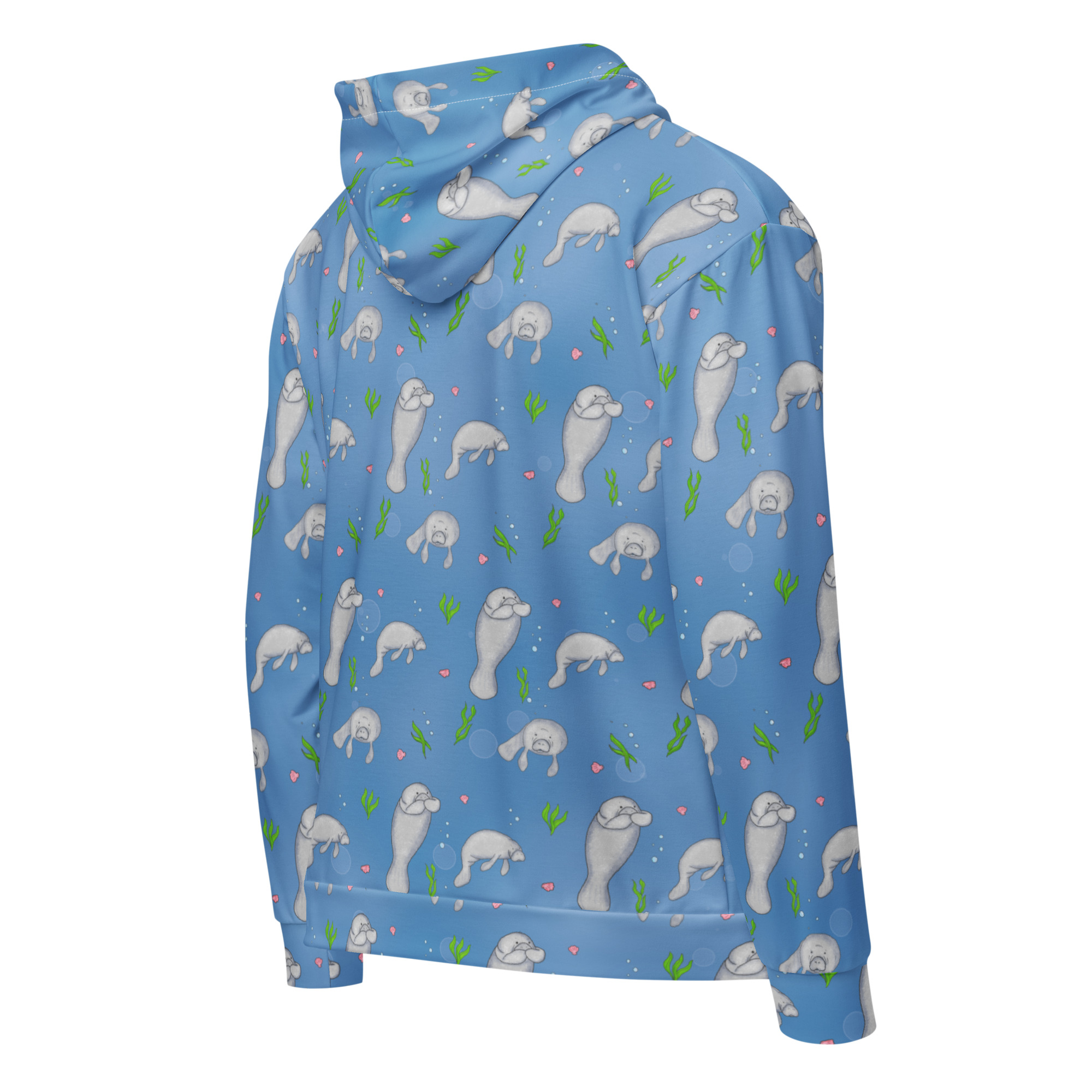 Manatee Patterned Zip Hoodie - Image 3