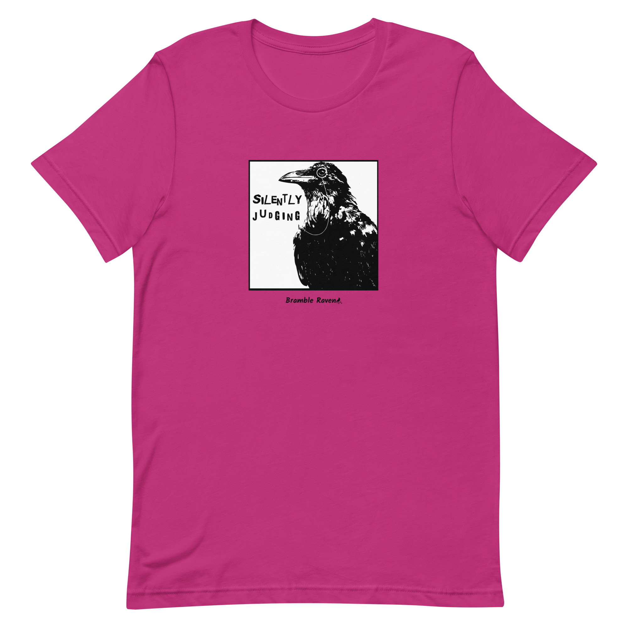 Silently Judging Crow Comic Style T-shirt - Image 11