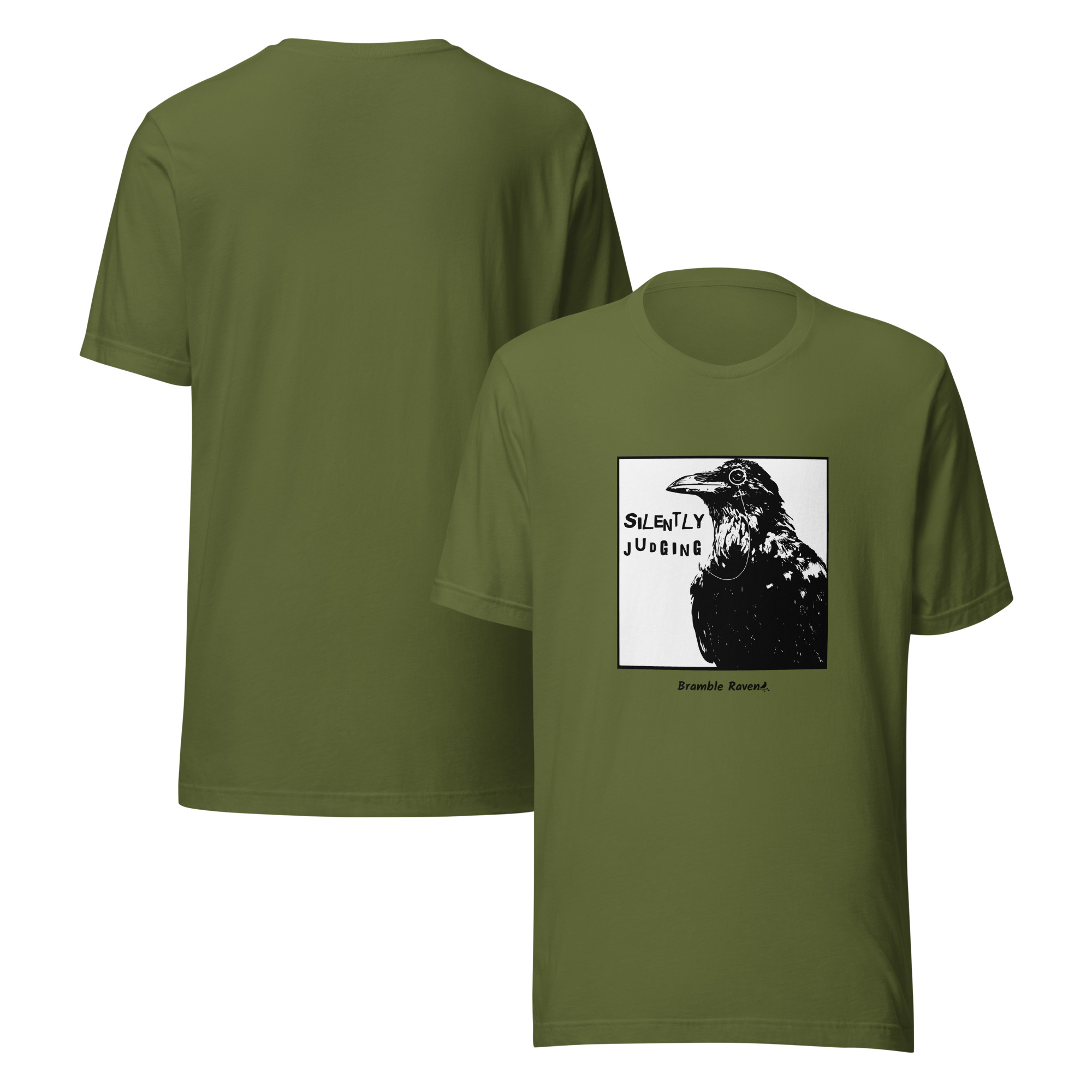 Silently Judging Crow Comic Style T-shirt - Image 4