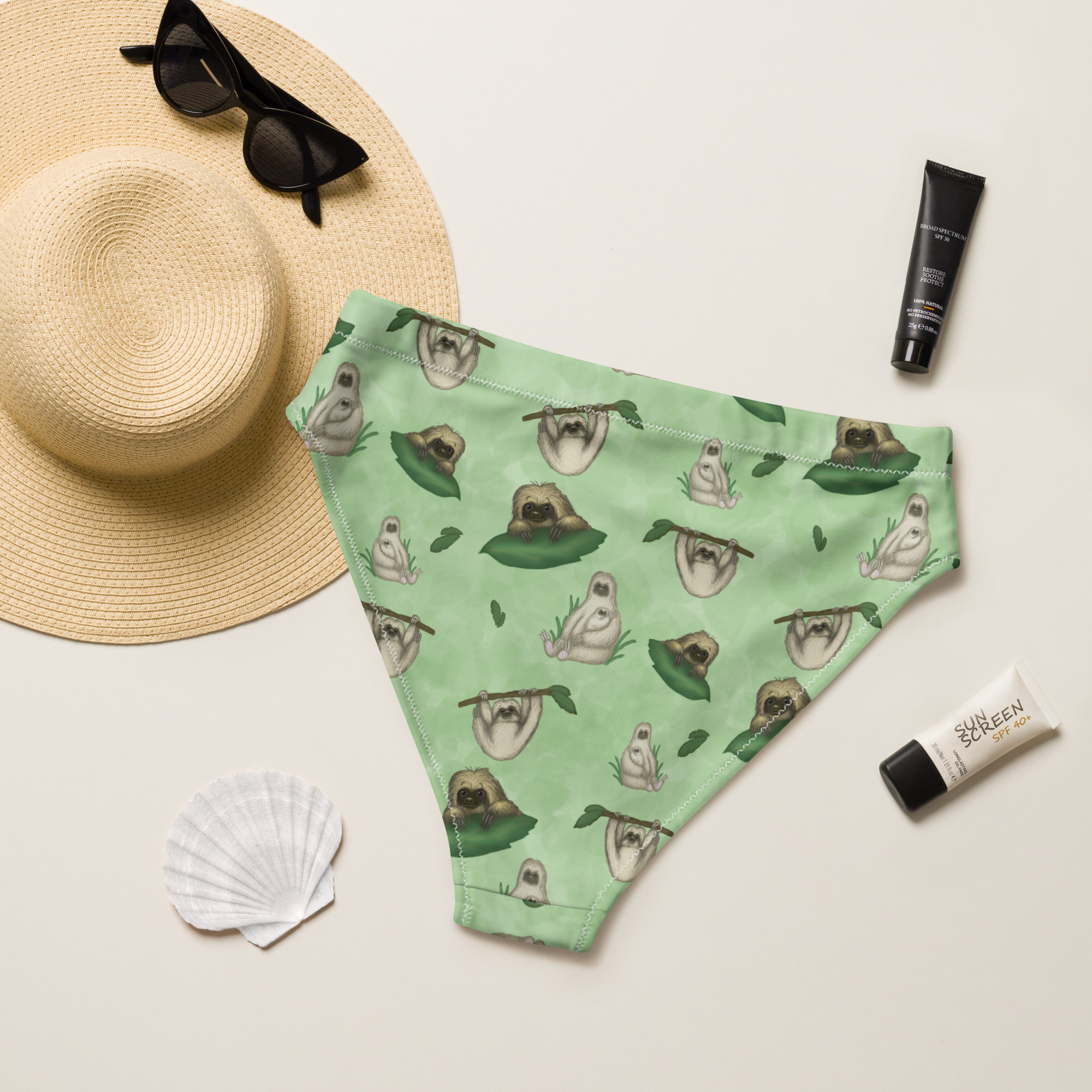 Sloth High-waisted Bikini Bottom - Image 8