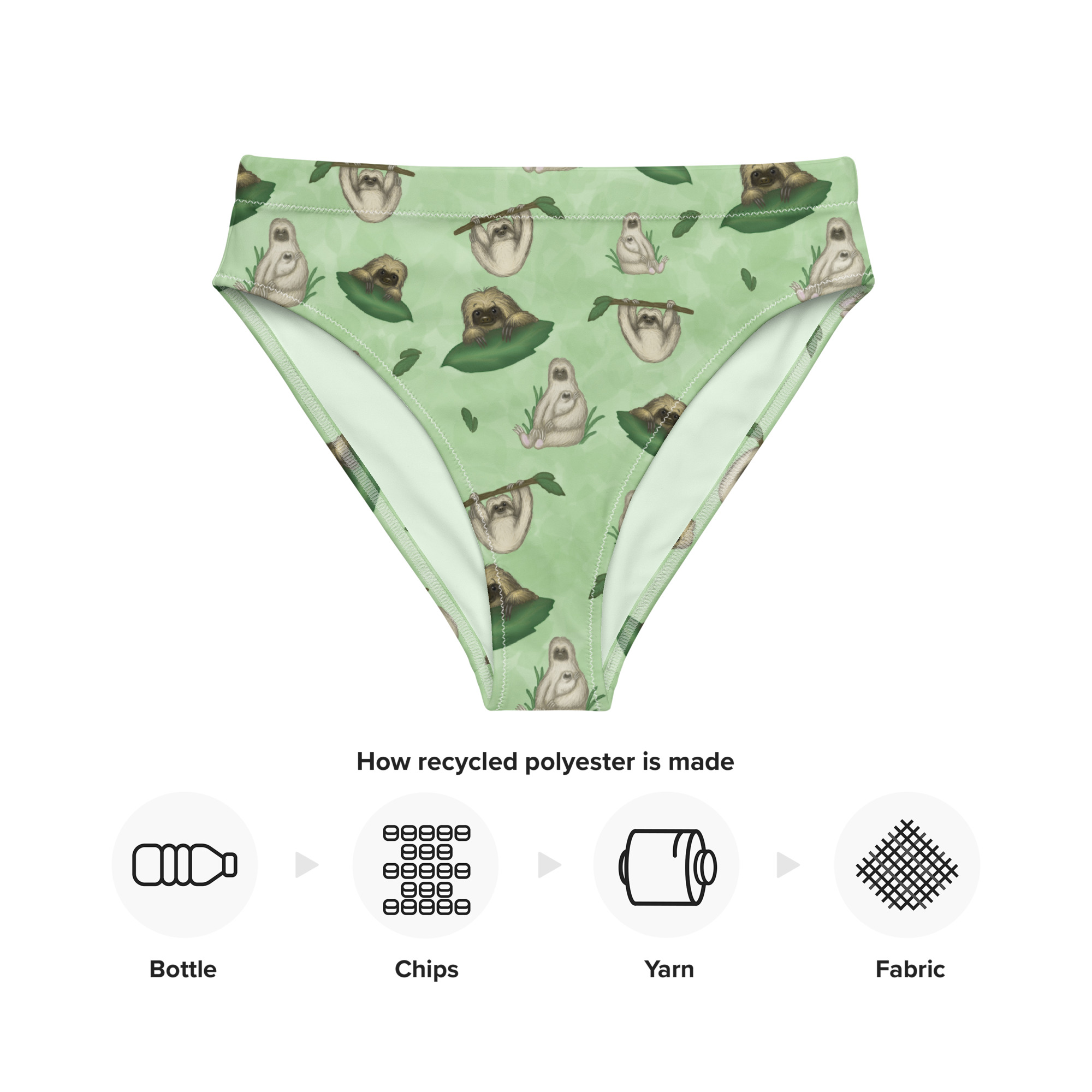 Sloth High-waisted Bikini Bottom - Image 5