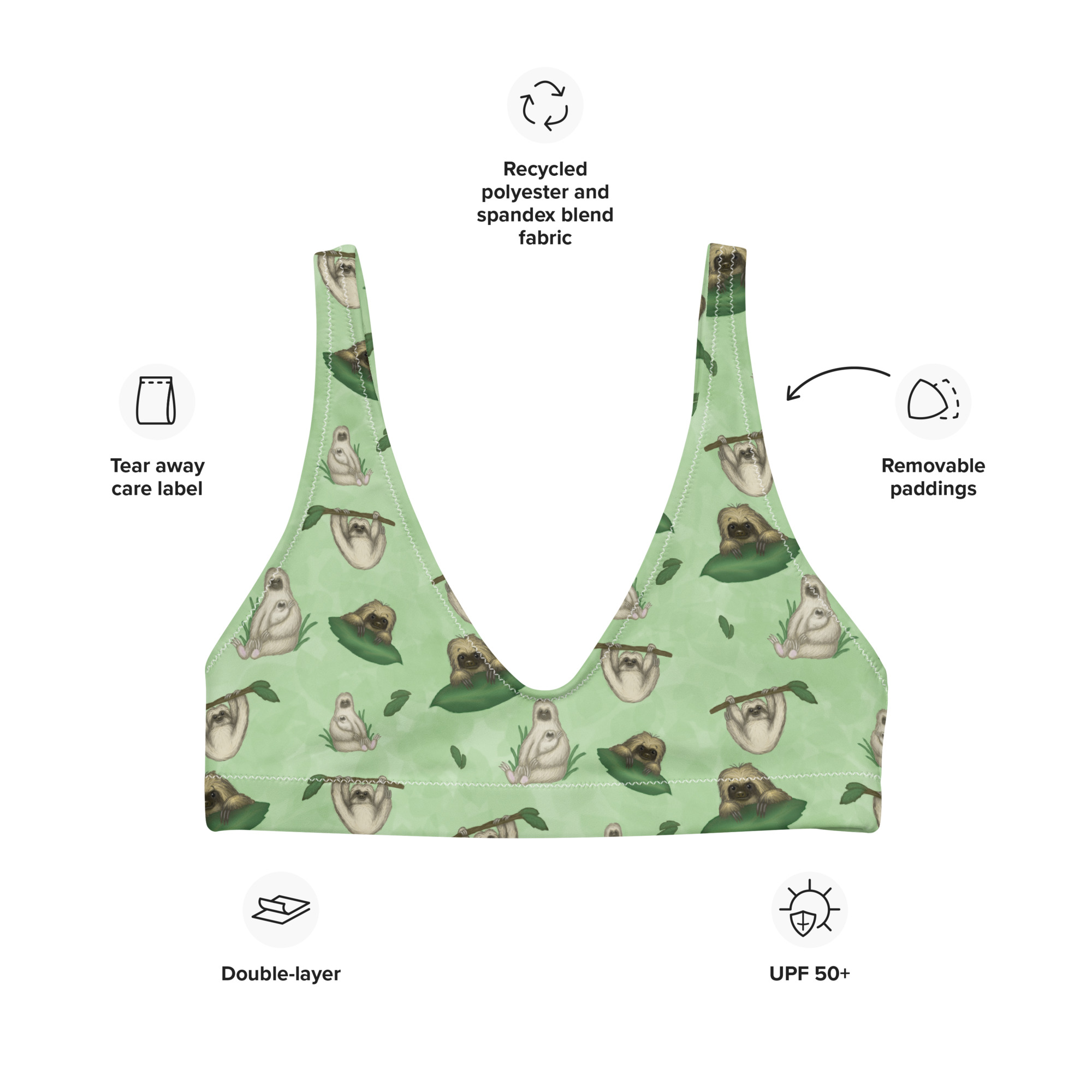 Sloth Bikini Top - Image 4