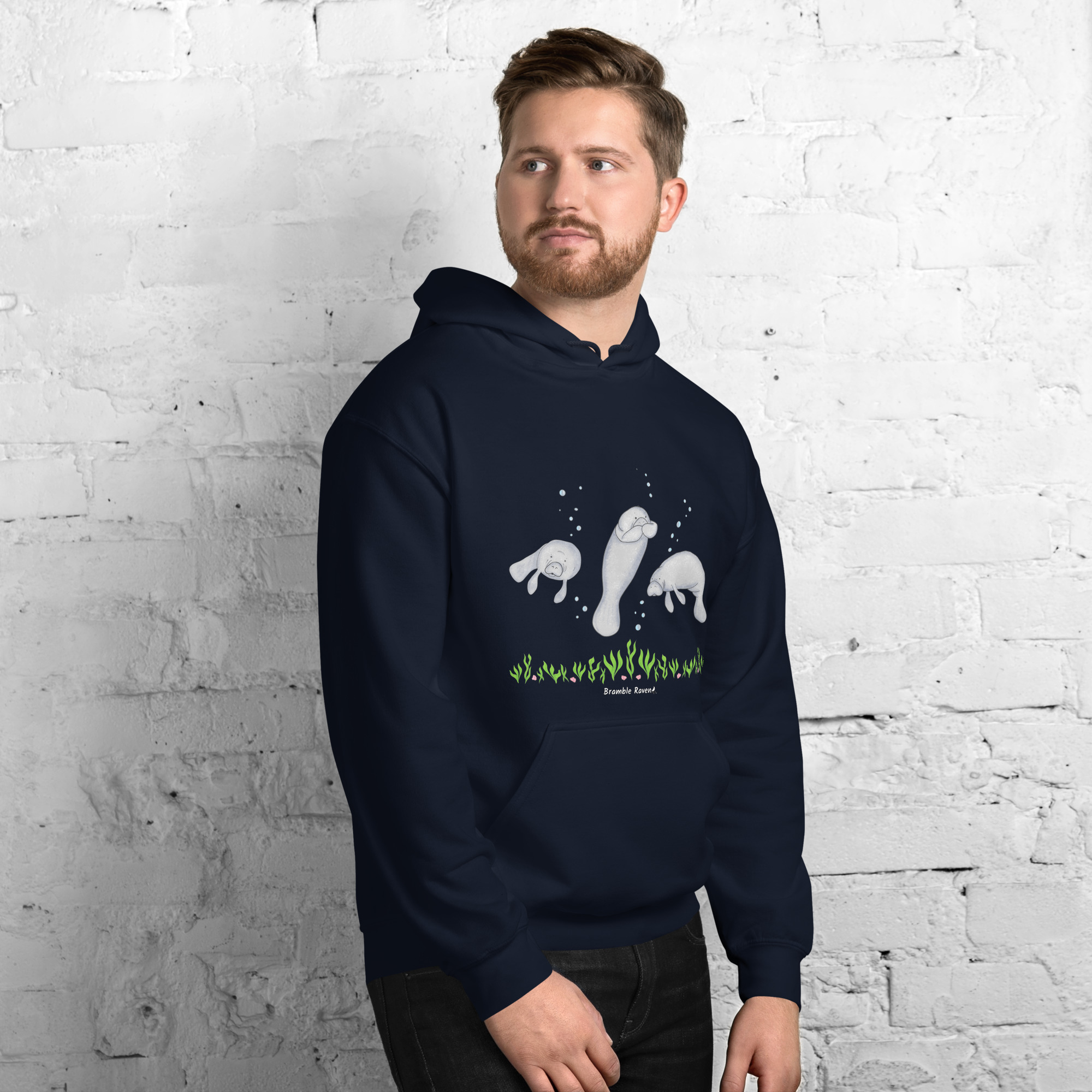 Three Manatees Hoodie - Image 2