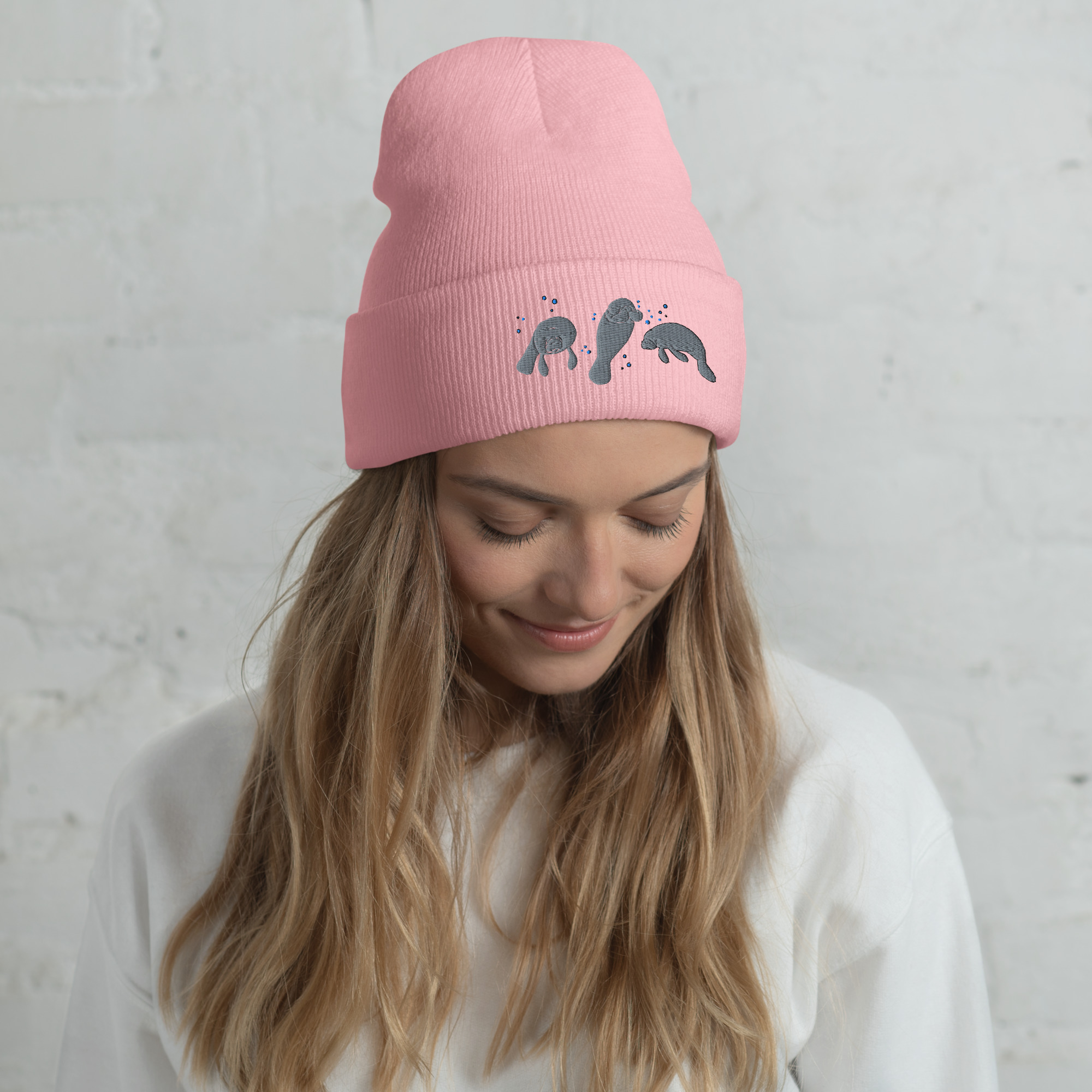 Manatee Embroidered Cuffed Beanie - Image 28
