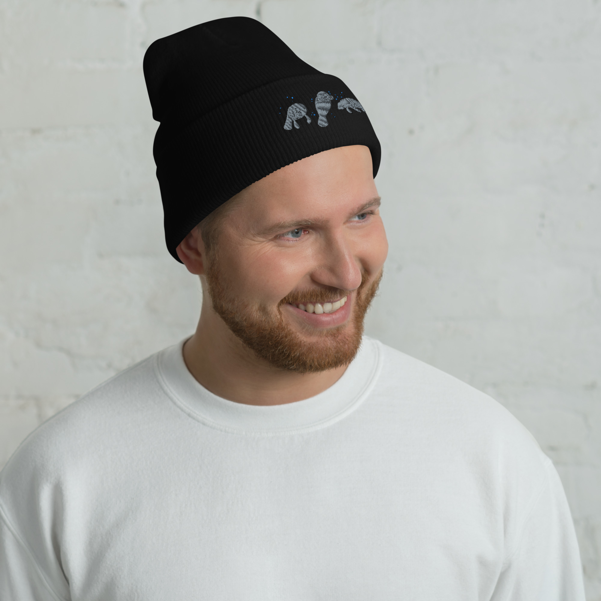 Manatee Embroidered Cuffed Beanie - Image 25