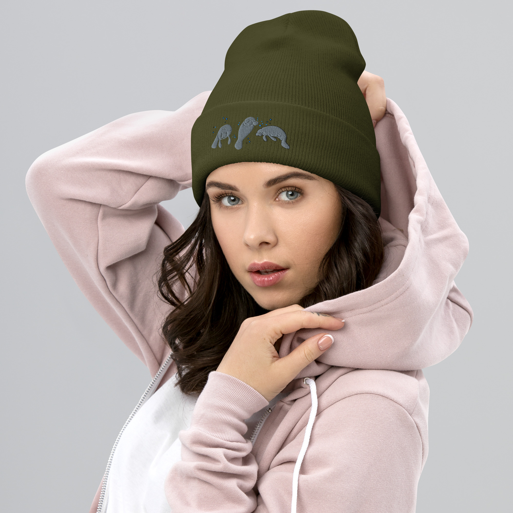 Manatee Embroidered Cuffed Beanie - Image 30