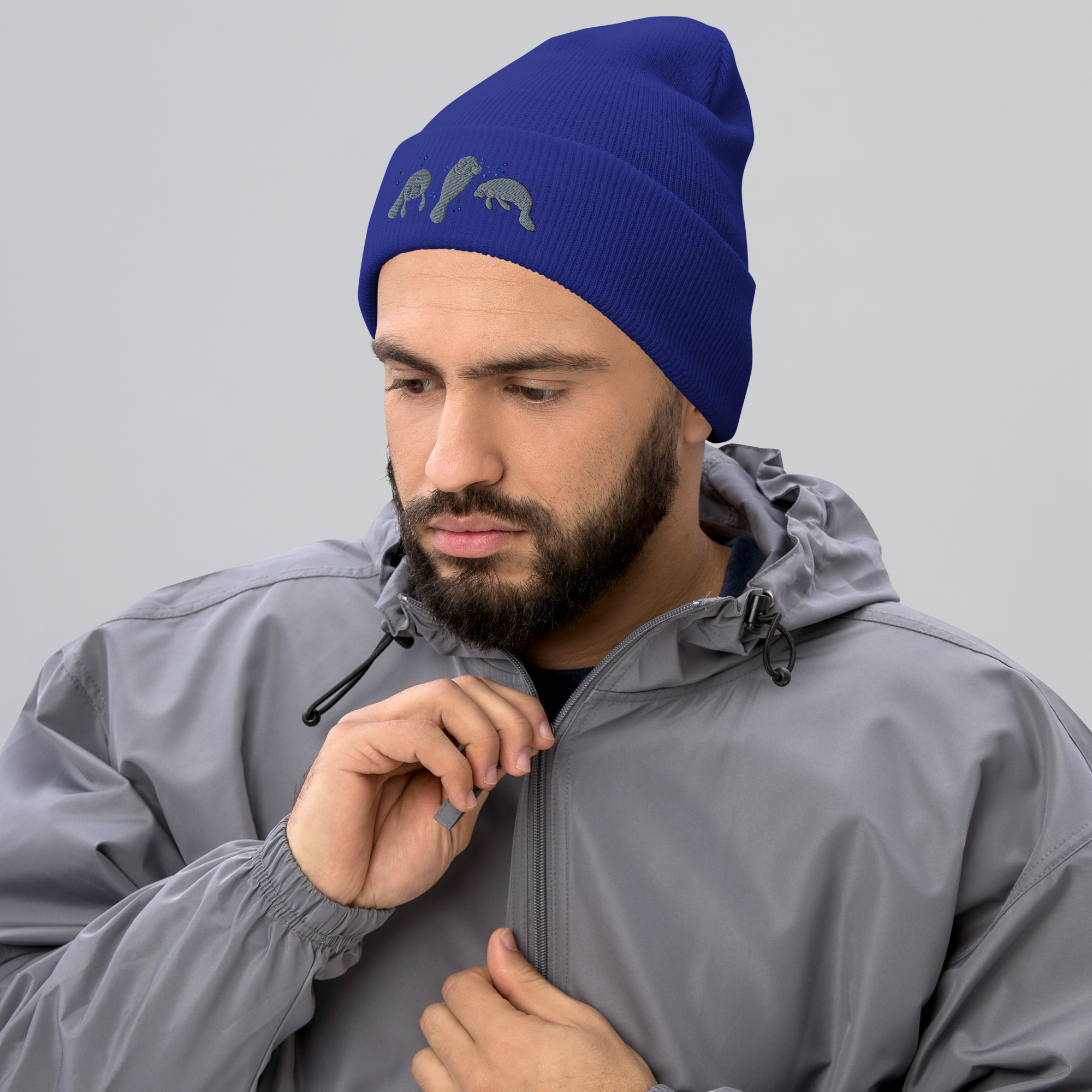 Manatee Embroidered Cuffed Beanie - Image 26
