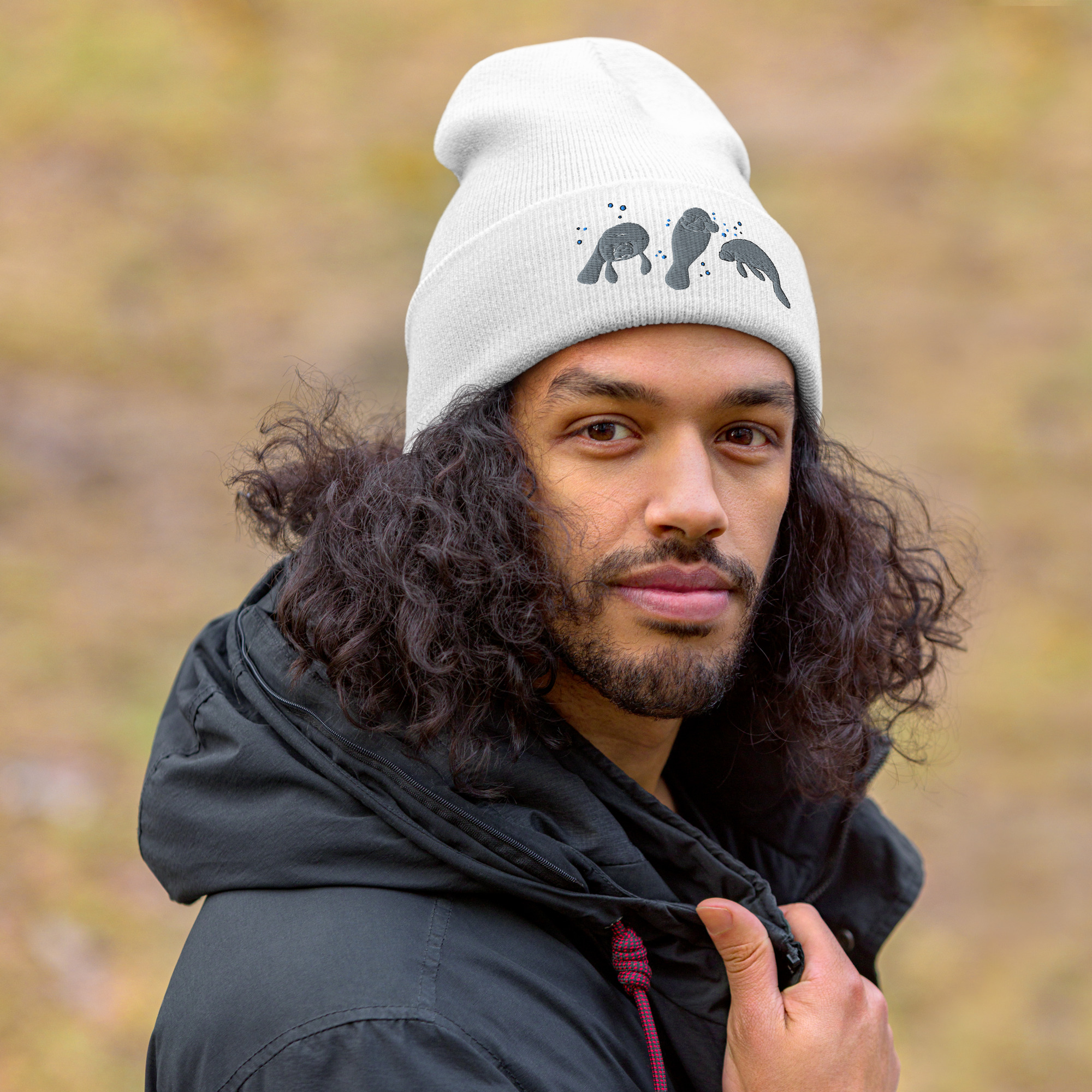 Manatee Embroidered Cuffed Beanie - Image 27