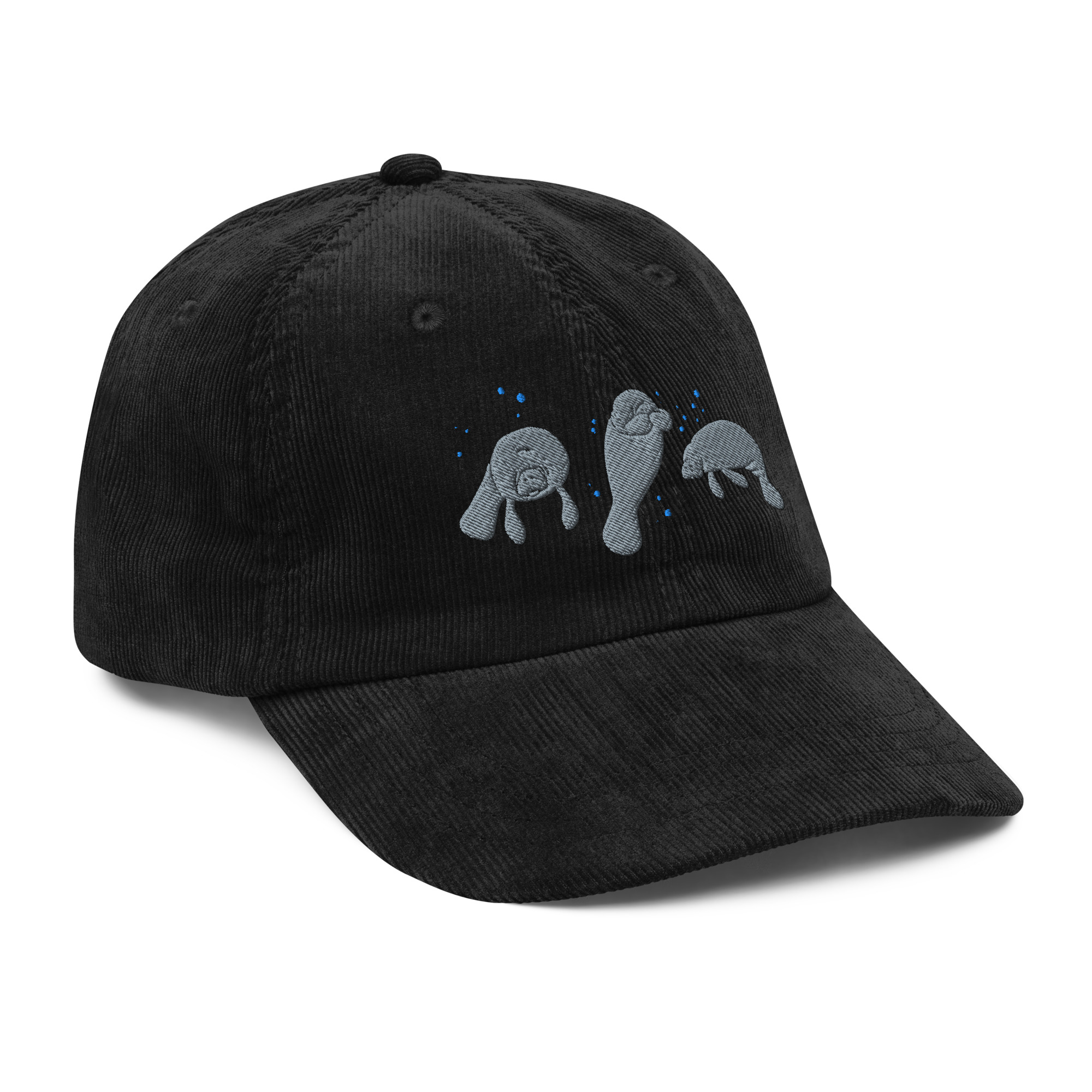 Manatee Embroidered Corduroy Cap - Image 8