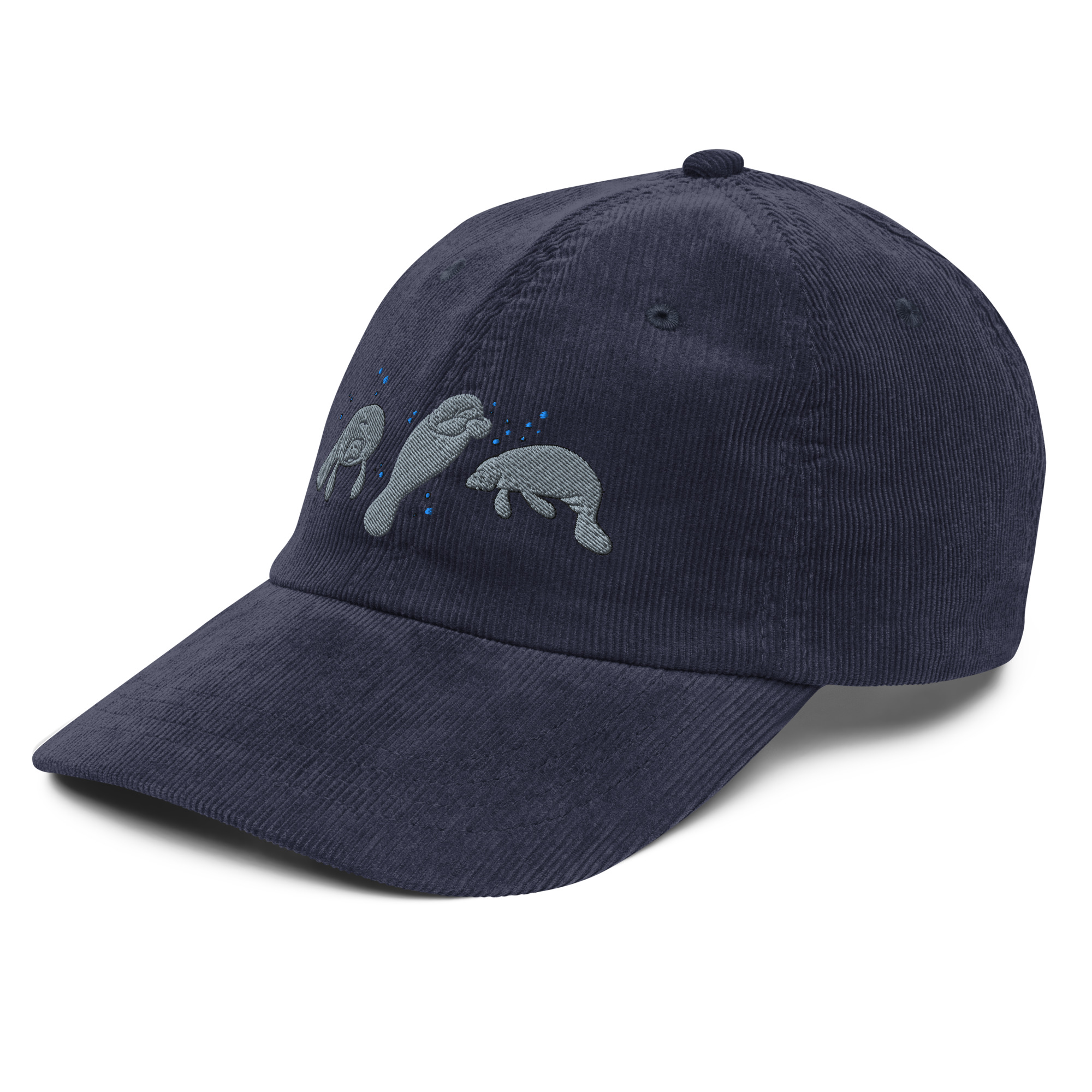 Manatee Embroidered Corduroy Cap - Image 6