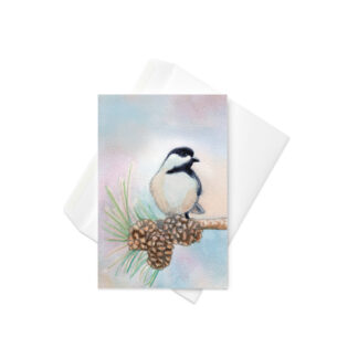 Sunrise Chickadee Greeting Card