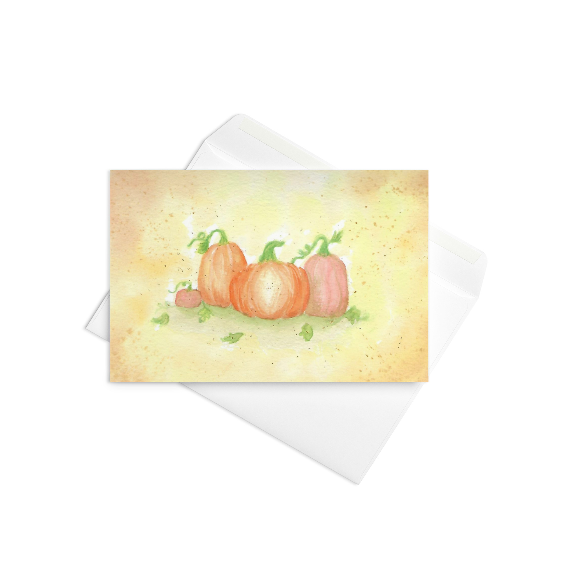 Golden Pumpkins Greeting Card