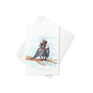 Top Hat Raven Greeting Card